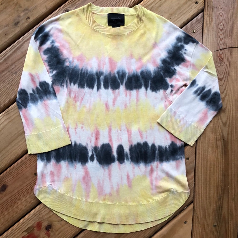 Worn once - MAGASCHONI Silk & Cashmere Tie Dye Sweater